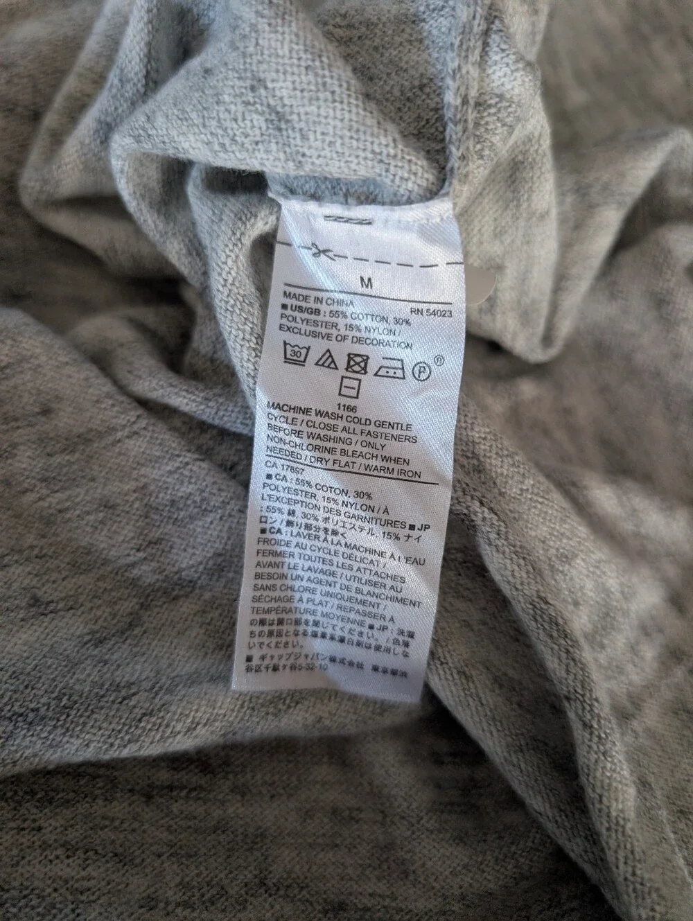 Banana Republic Light Heather Gray Short-Sleeve Henley